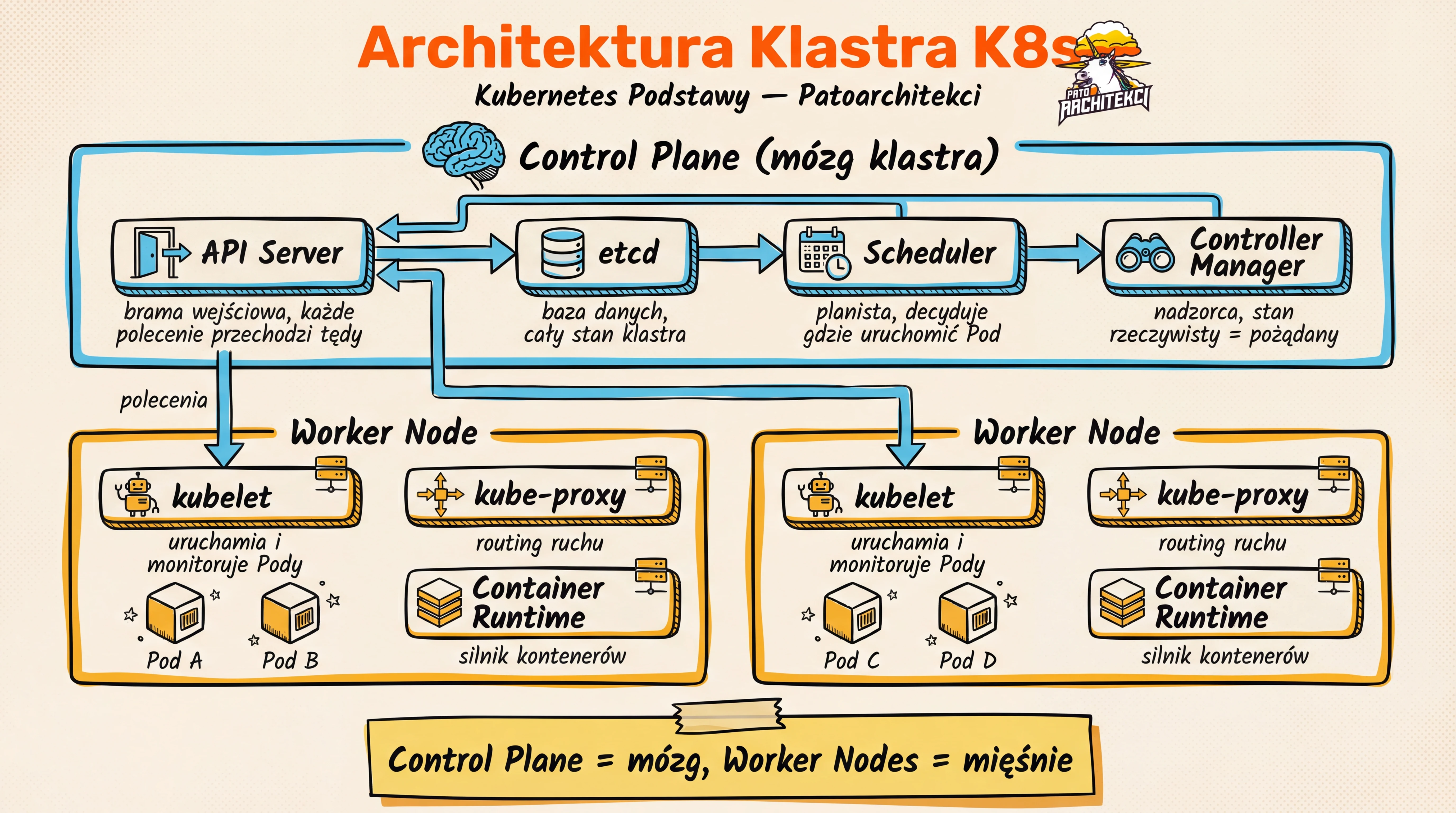 Architektura klastra K8s