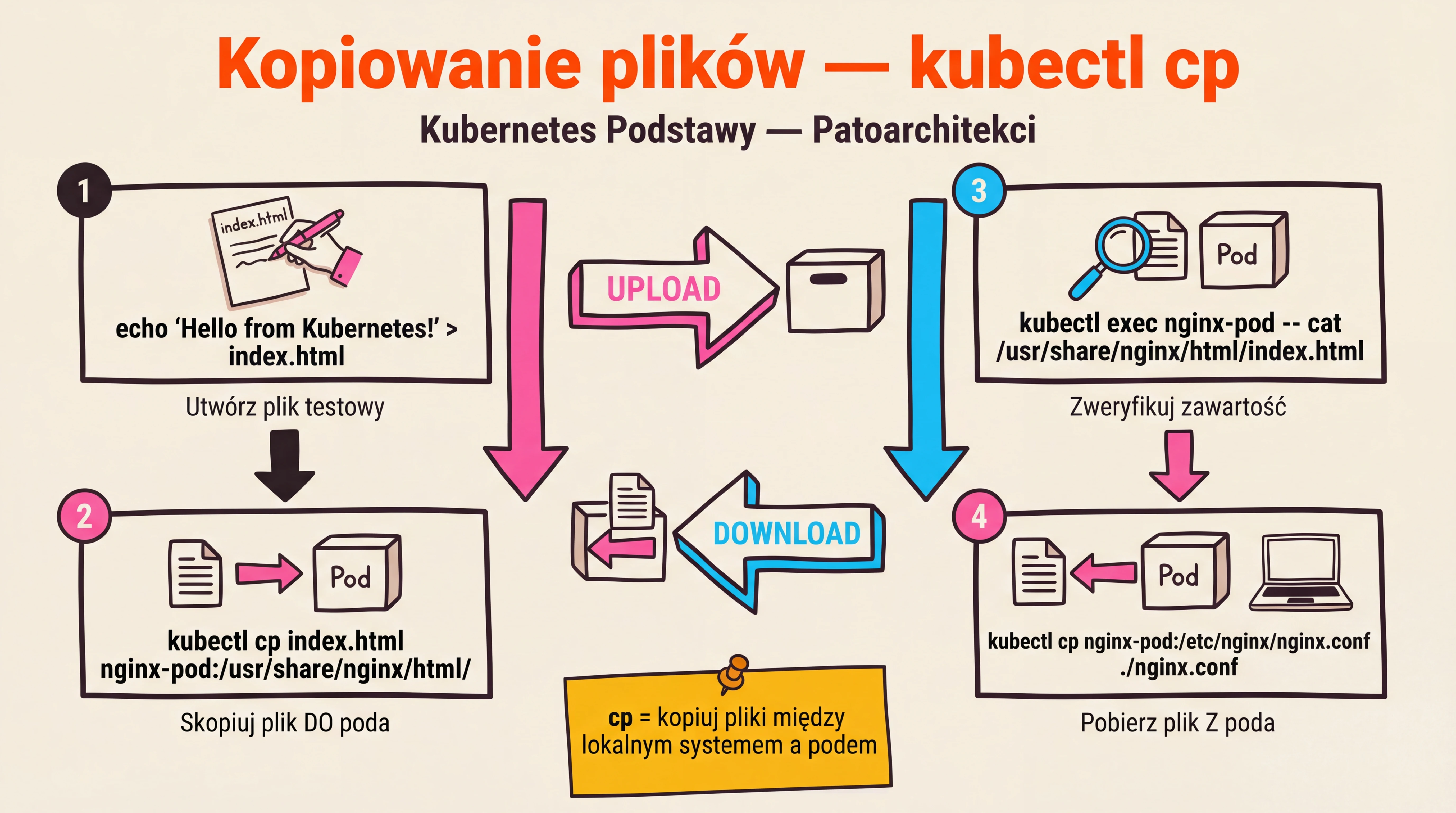 Zadanie 4 — Kopiowanie plików (cp)