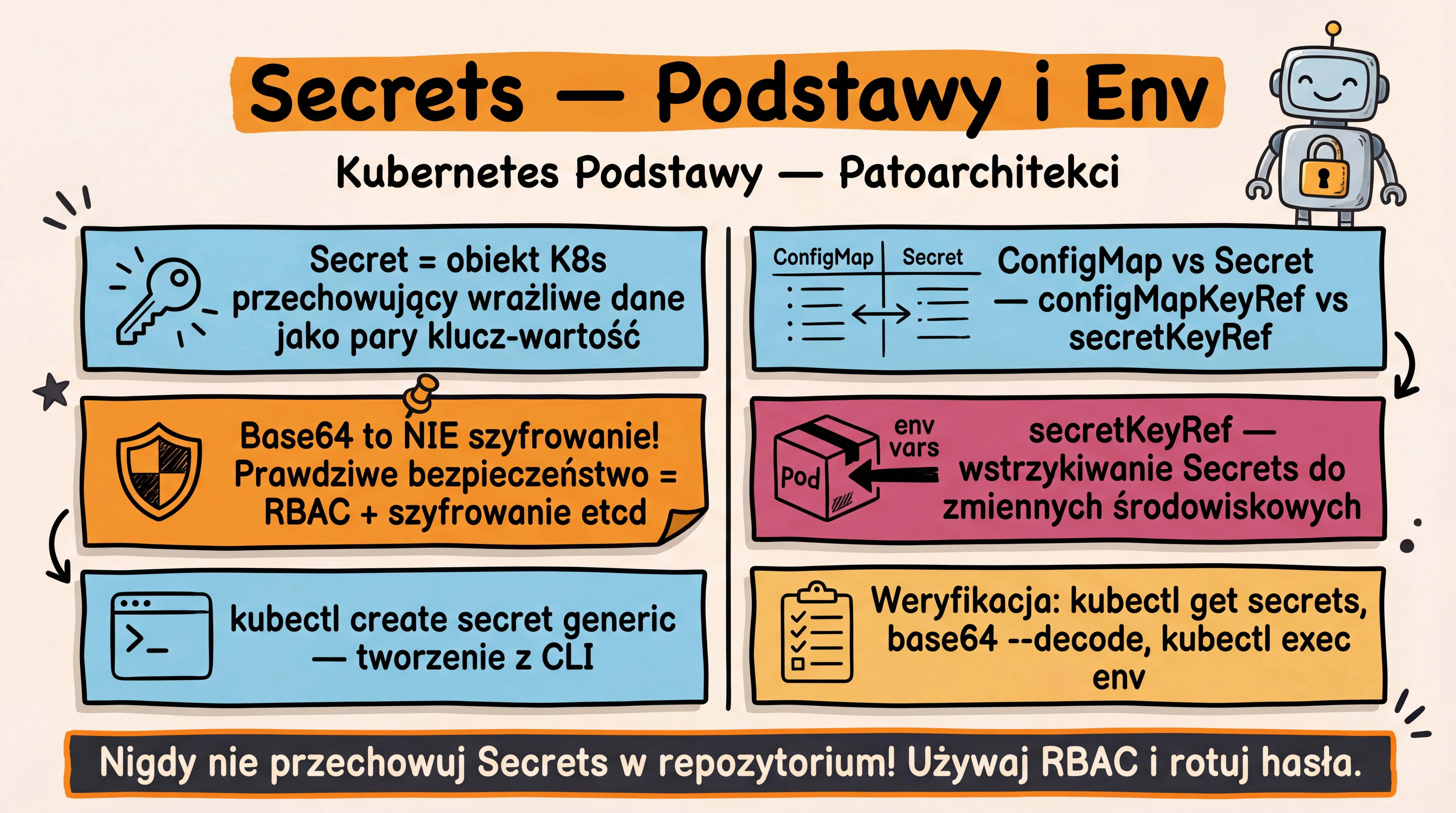 Secrets — podstawy i użycie jako env (Overview)
