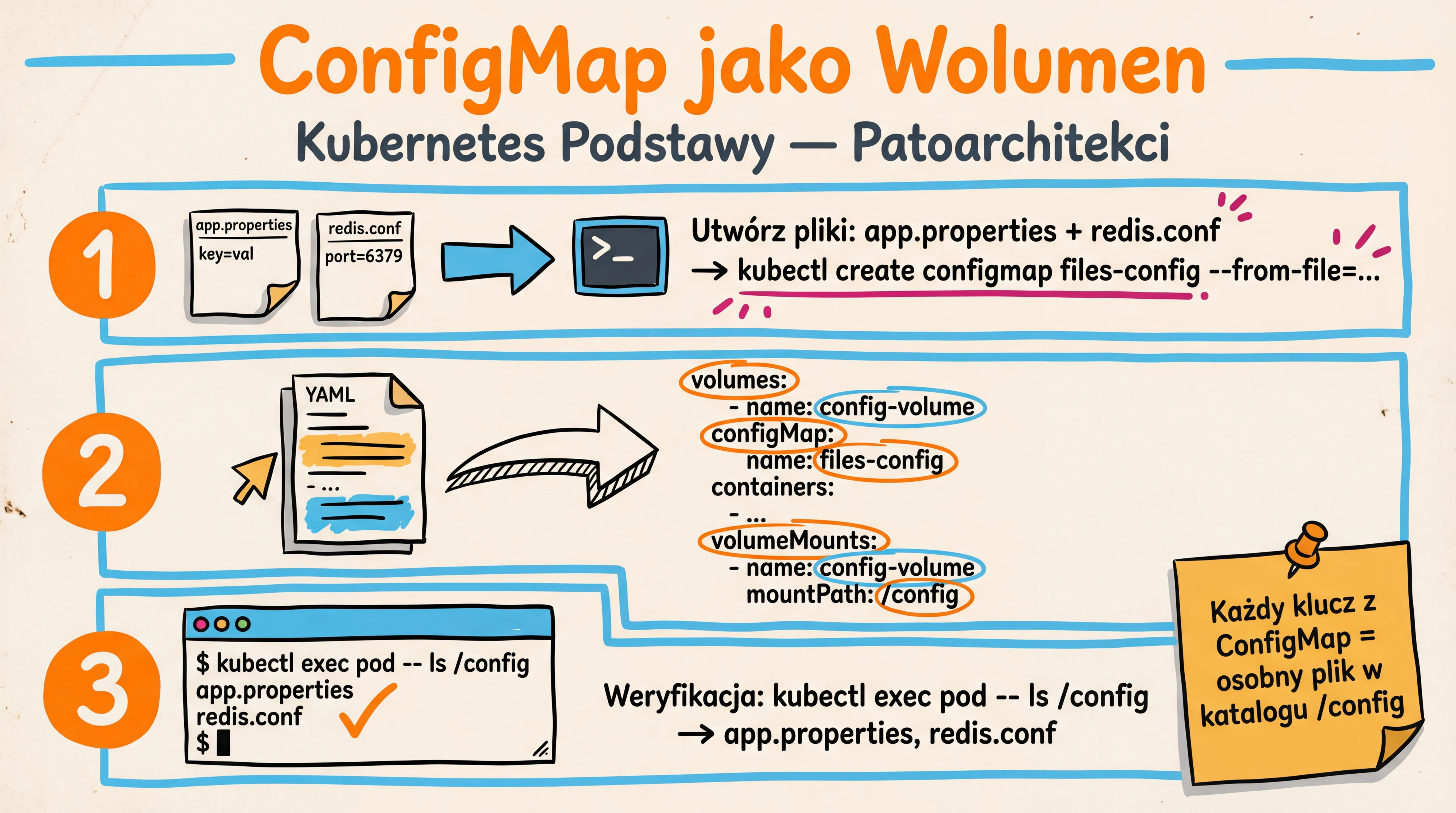 Zadanie 1 — ConfigMap jako wolumen