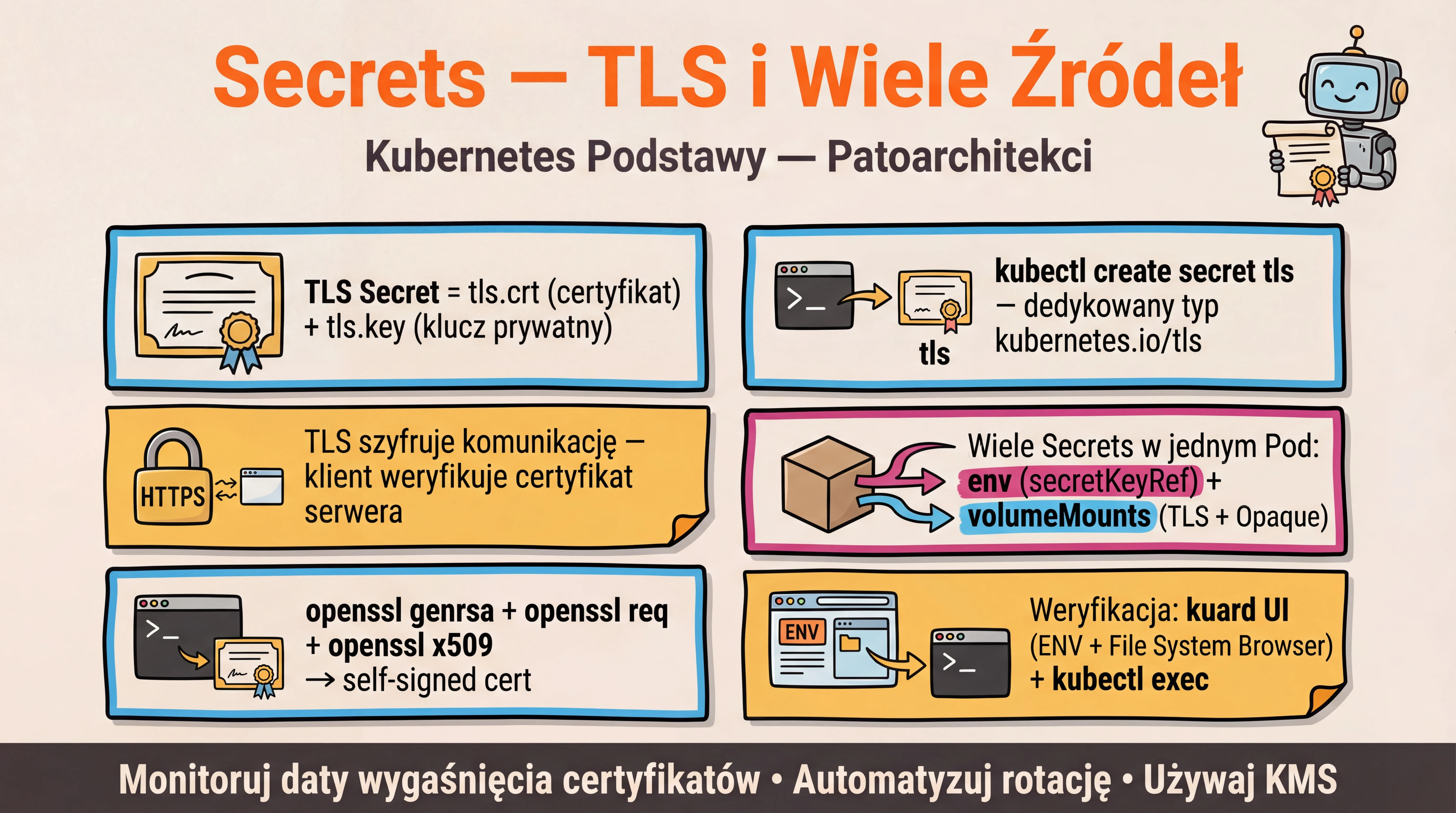 Secrets — TLS, certyfikaty i wiele źródeł (Overview)