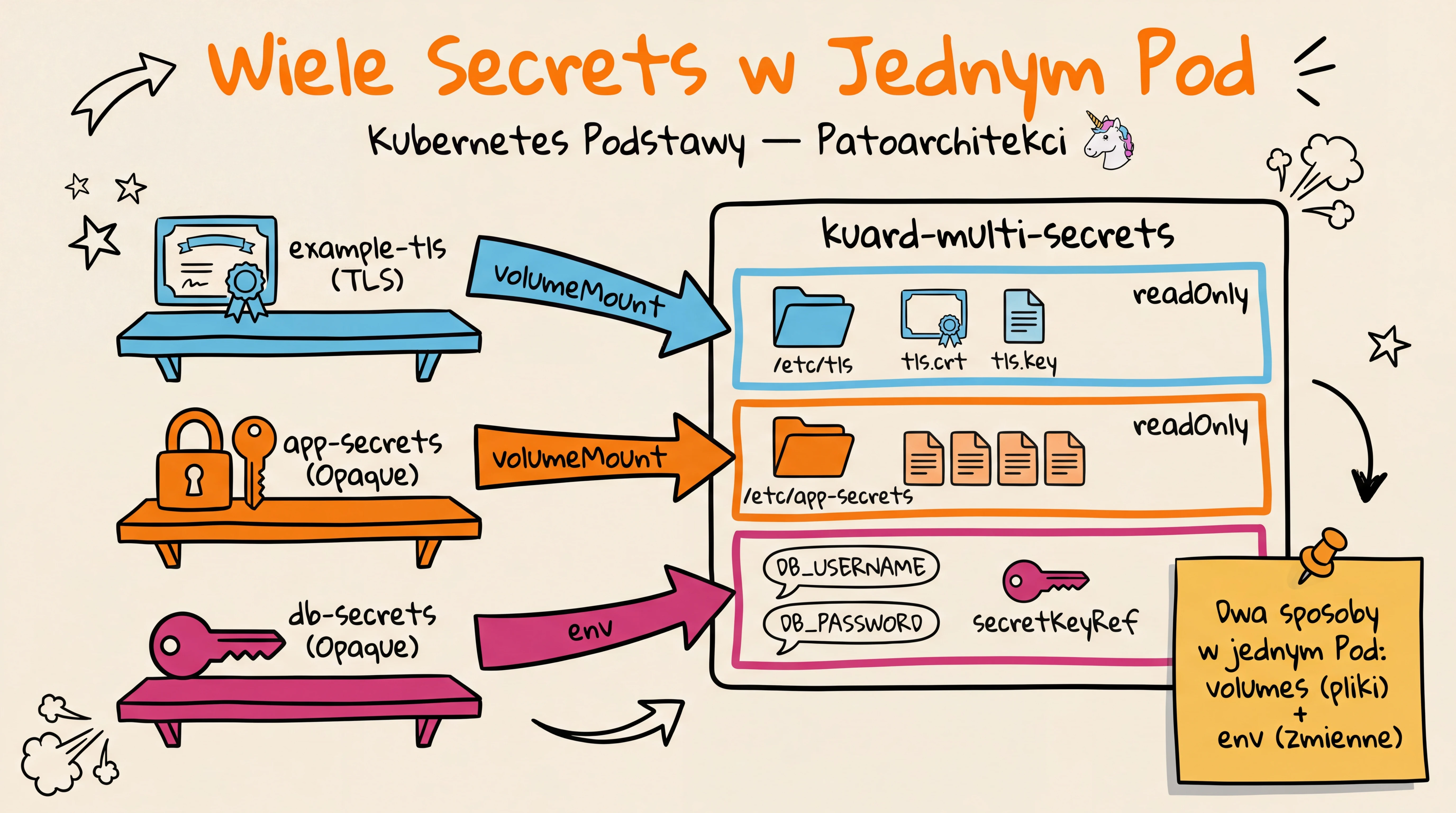 Zadanie 2 — Montowanie wielu Secrets