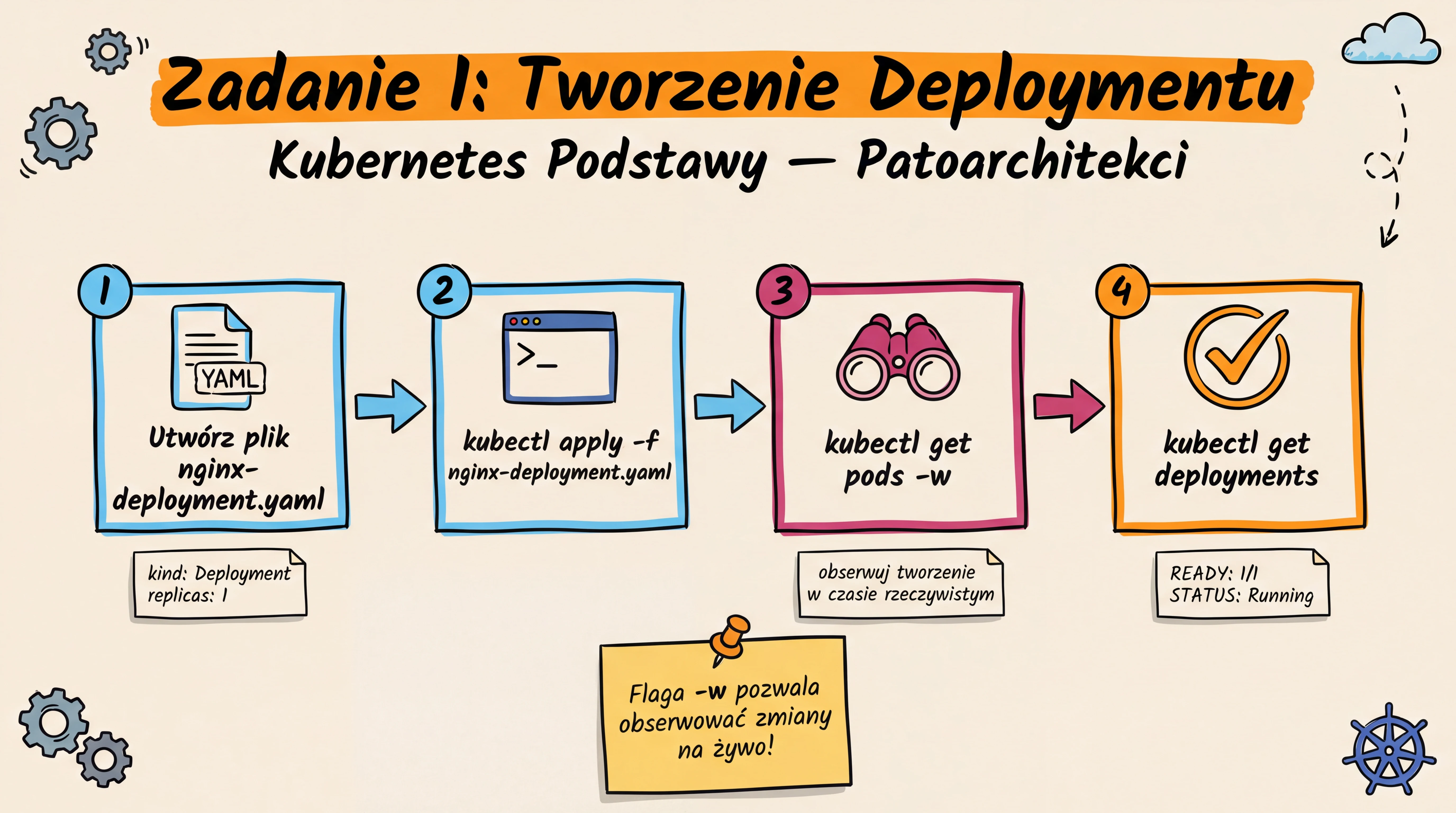 Zadanie 1 — Tworzenie pierwszego Deploymentu