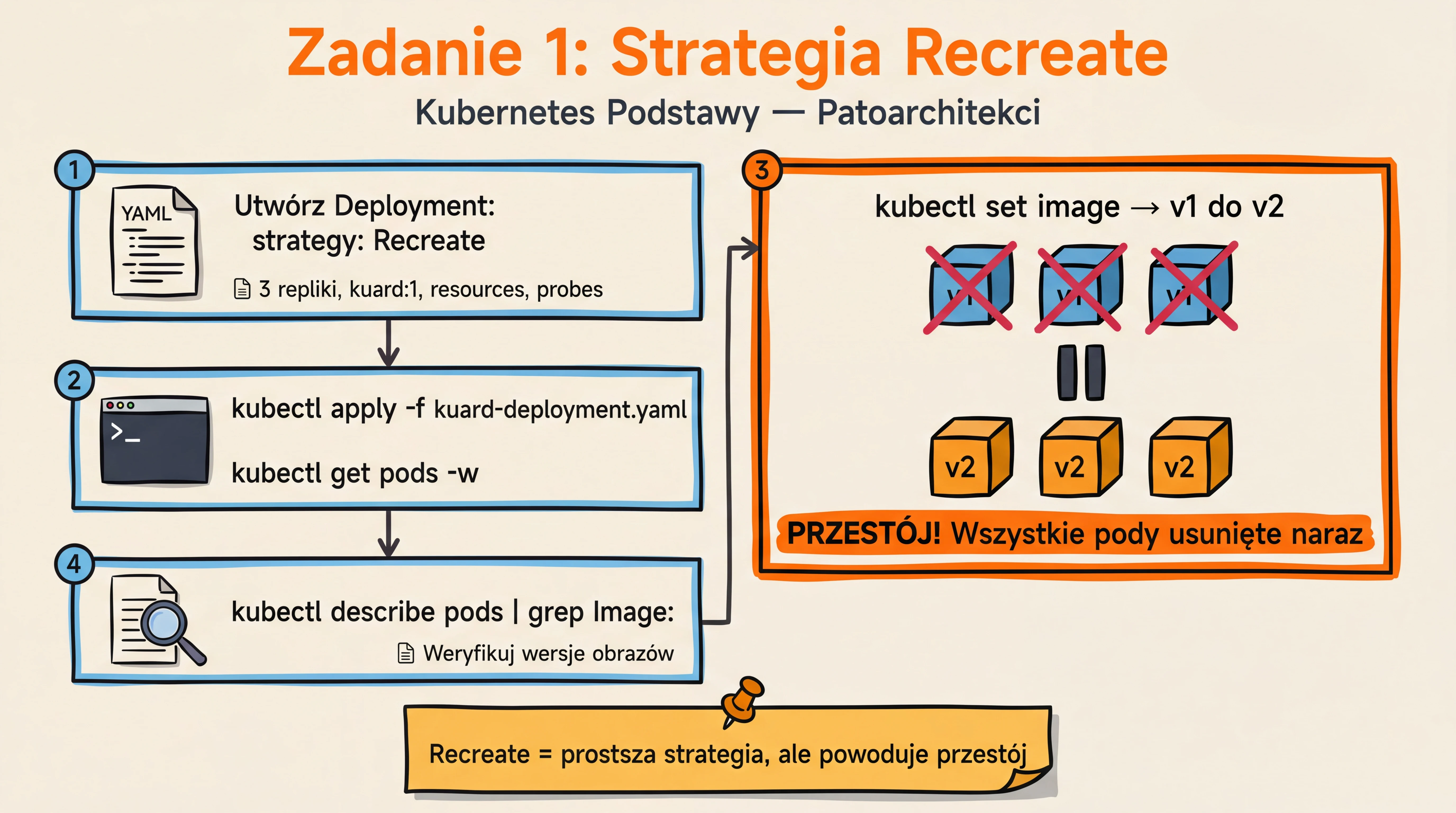 Zadanie 1 — Deployment z Recreate